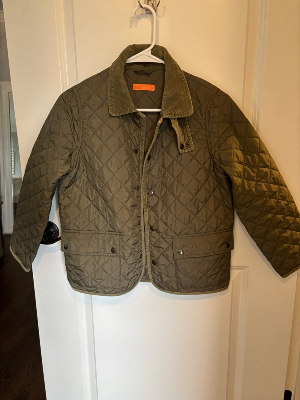 J Crew boys Quilted Olive green Jacket
